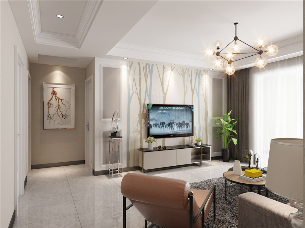 龍湖九里晴川-現(xiàn)代簡約-臥室設計效果圖